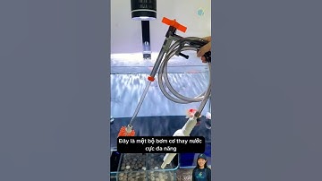 Bộ vòi hút nước cơ học 2 trong 1 vừa hút cặn bẩn vừa cọ sạch bể cá #aquarium #youtubeshorts