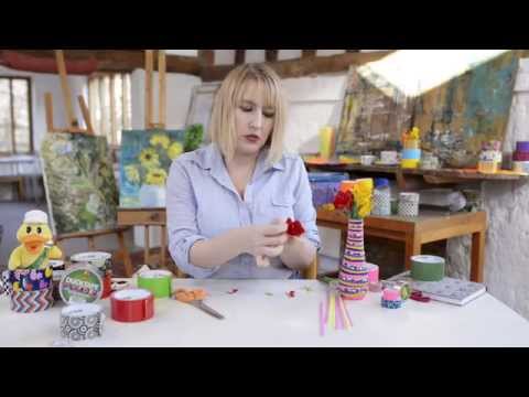 CARA MEMBUAT BUNGA DUCK TAPE | TUTORIAL DIY