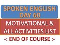 English classes in kannada 60| motivational video| activities list to improve spoken English