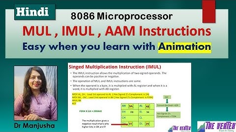 MUL | IMUL  |  AAM instructions of 8086 in #hindi
