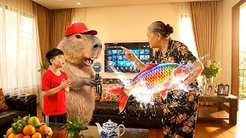 Capy cùng anh giúp bà tắm con cá chép và cái kết #capybara