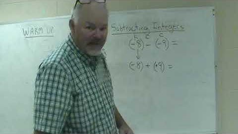Video Subtracting Integers (using KCC)