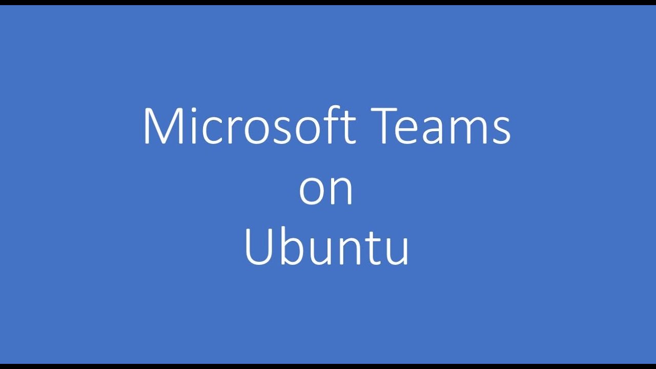 Microsoft Teams on Linux