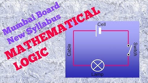 Mumbai Board||New Syllabus||Class 12|| 2020 || Logic || Exercise 1.4|| Question  1