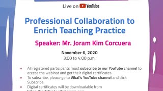 VIBAL LIVE NOW | Professional Collaboration to Enrich Teaching Practice