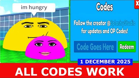 *ALL CODES WORK* Eat Blobs Simulator ROBLOX | DECEMBER 1, 2025