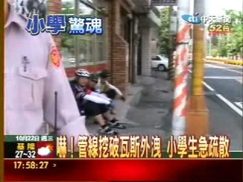 嚇！管線挖破瓦斯外洩 小學生急疏散