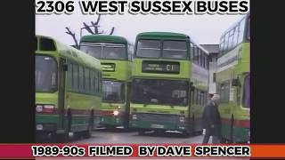 2306 BUSES IN WEST SUSSEX INCLUDES WORTHING, CRAWLEY 1989 1990s BY DAVE SPENCER WATERMARKED COPY
