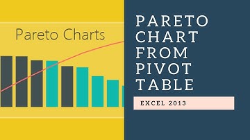 Pareto Chart with Excel Pivot table & charts
