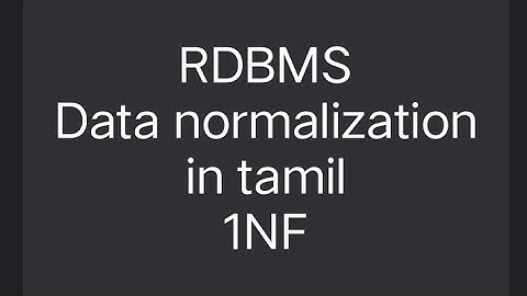 RDBMS/Trb Computer instructor Grade-I/Data normalization/2021