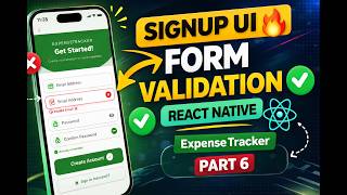✅ React Native Signup Screen with Validation 🔥 | Full Tutorial (Expo + Firebase) #tech #reactnative