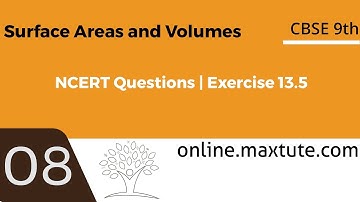 NCERT Class 9 Math | Chapter 13 Exercise 13.5 Q8 |  Surface Area of Sphere | CBSE Online Classes