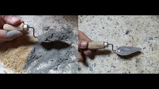 Make an Awesome Mini Trowel for bricklaying| طريقة عمل مسطرين صغير