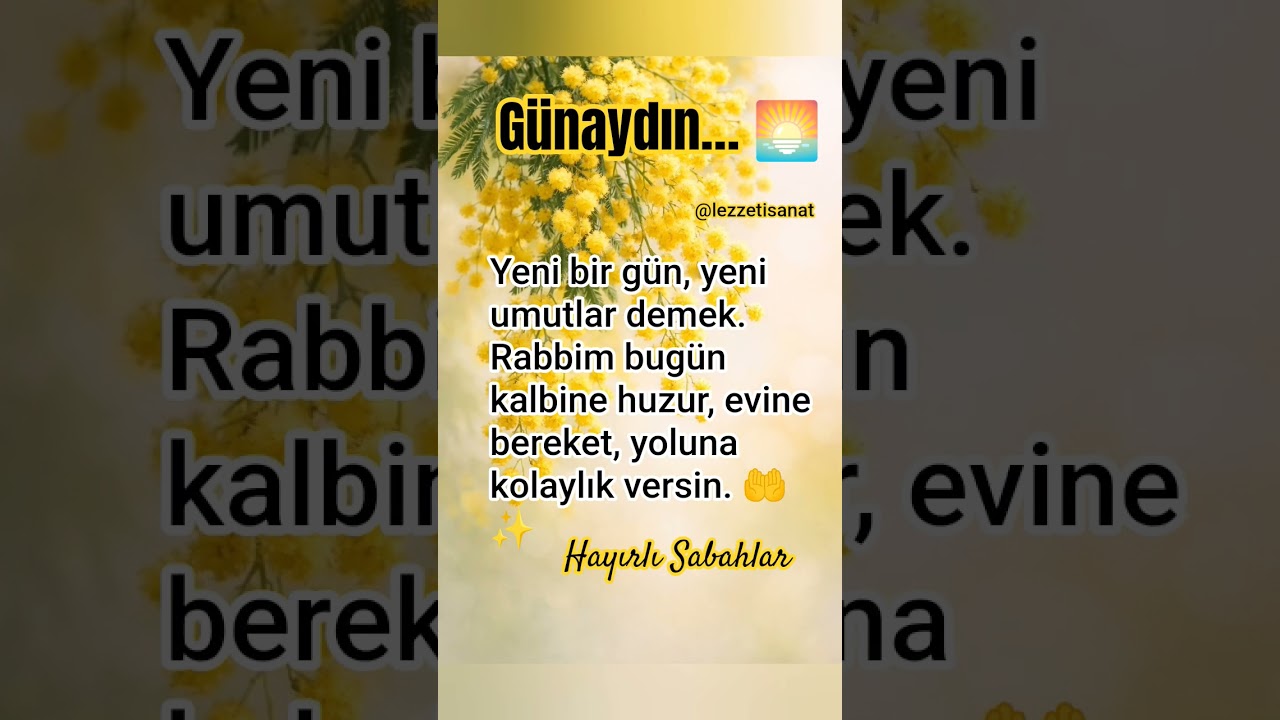 🌼Yeni bir gün yeni bir umut🌼Hayırlı Sabahlar🤲 #sabahduasi
