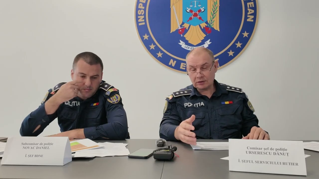 Conferinţă de presă - activitatea Serviciului Rutier Neamț în primele 9 luni ale anului 2025