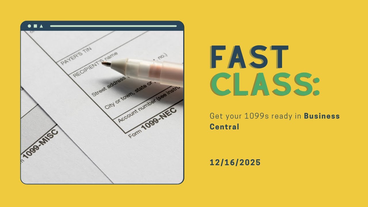 Подготовьте свои формы 1099 в Business Central (версия 27).