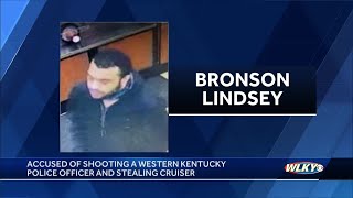 Man arrested in southern Indiana after shooting Owensboro police officer and stealing cruiser