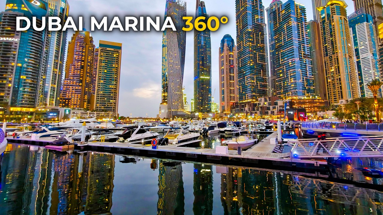 Dubai Marina Like You've Never Seen It | 360° Sunset Walk