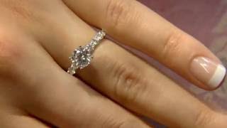 PR1031 1.40 Carat Round Cut Side Stone Engagement ring