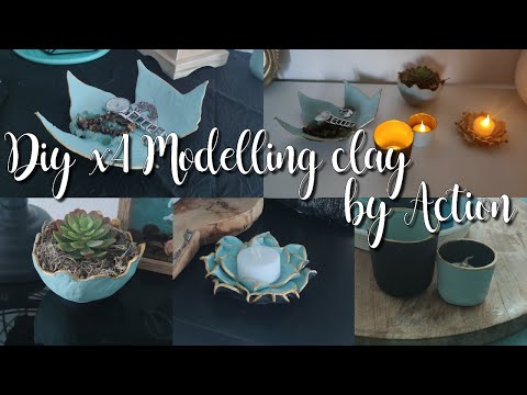 4 Diy Avec le Modelling Clay effet pierre de chez Action