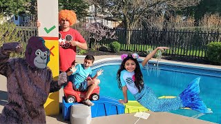 Download Lagu Heidi dan Zidane bermain putri duyung di kolam renang 🌊 Sebuah cerita anak yang seru MP3