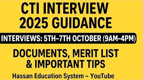 CTI interview tips | interview Questions all Subjects | complete Details #CTI #interview