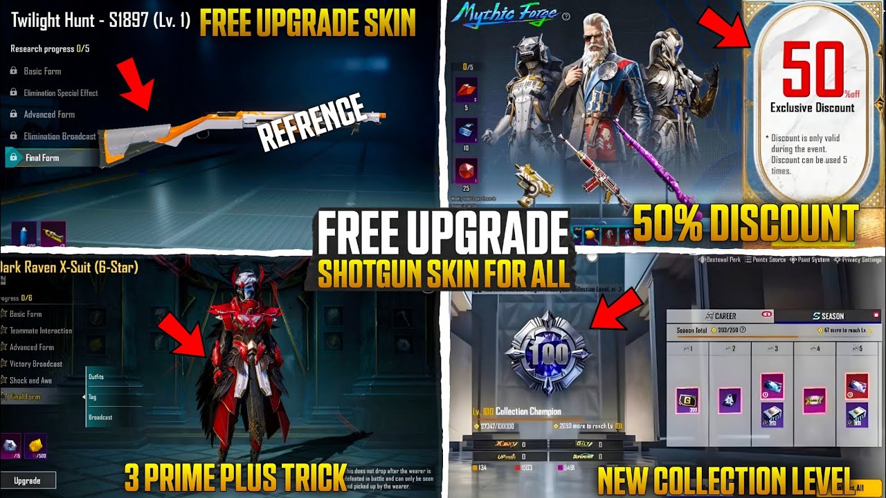 Free UPGRADE SHOTGUN SKIN For All | Mythic Forge 50% Discount | X-suit Release Date | Kumari Gamer