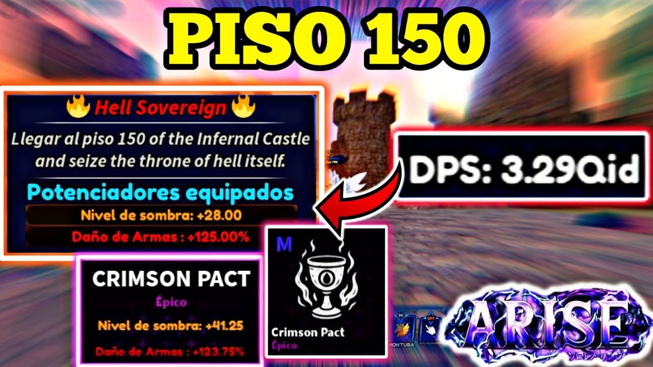🔥 RELIQUIA Y TITULO DEL PISO 150 CASTILLO INFERNAL EN ARISE CROSSOVER ...