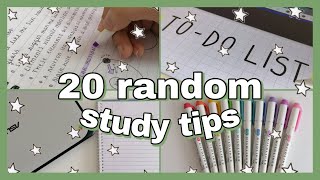 20 Random Study Tips Tips, Tricks And Small Secrets To Help You Survive School