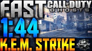 COD: Ghosts - FAST *SOLO* 1:44 KEM STRIKE w/ AK-12! (COD Ghosts Multiplayer Gameplay)