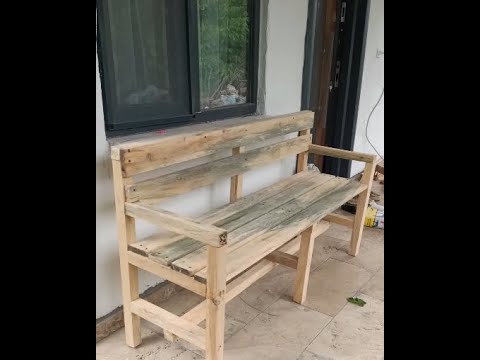 Bahçe için ahşap koltuk yapımı