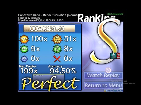 Osu! Hanazawa Kana   Renai Circulation [Normal] + 2xMod