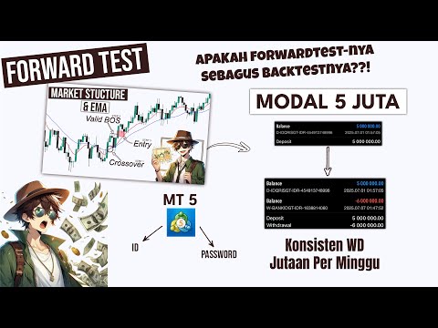 UT Forwardtest | EMA + Market Structure: Modal 5 Juta, Cuan & WD Berapa?