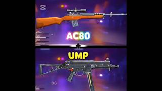 AC80 Vs UMP Gun Comparison In Free Fire 🎯 #shorts