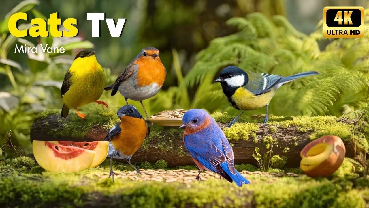 Birdsong Therapy for Cats 😻📺 4K Vibrant Birds to Help Relieve Stress and Anxiety When You’re Away