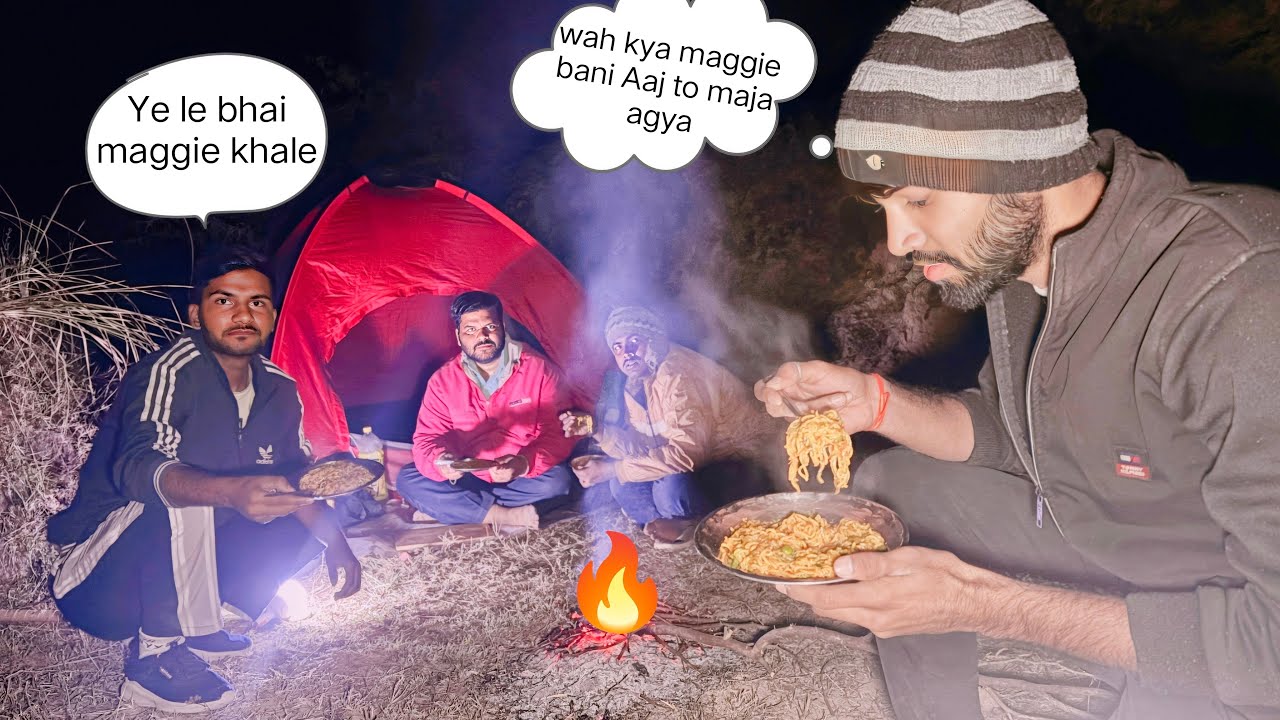 Group Camping at Night in CHAMBAL FOREST 😨🌴