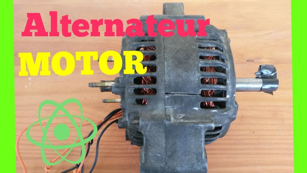 Car alternator running as a brushless motor YouTube