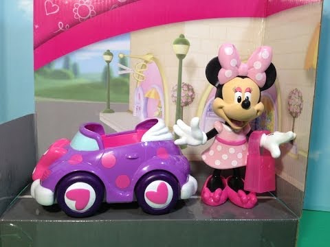 ミッキー⭐︎ミニー Unboxing the Minnie Mouse Convertible Bow-Tique Car and Play Set