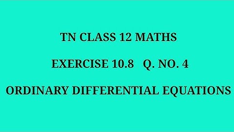TN 12th maths chapter 10 exercise  10.8 question number 4