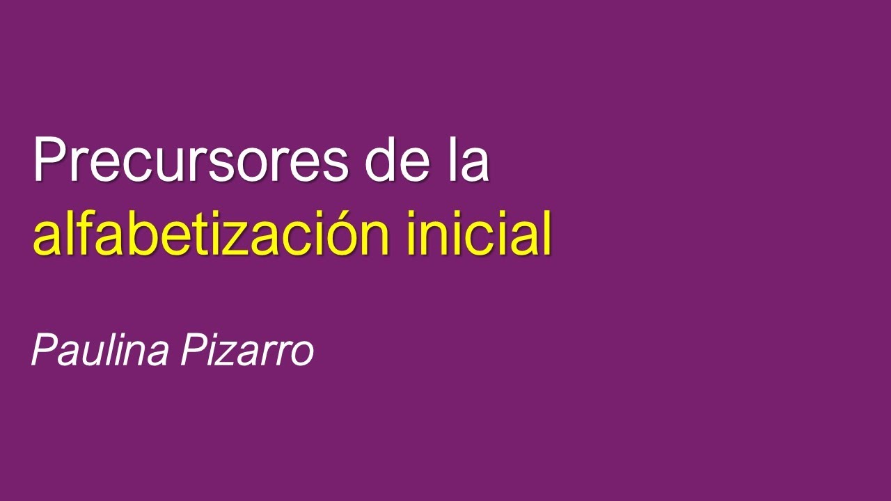 Webinar Precursores de la alfabetización inicial ya está disponible   Paulina Pizarro   25 07 2024