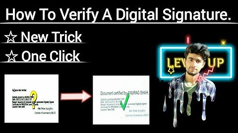 How To Verify A Digital Signature.   How To Validate Signature In Pmgdisha.