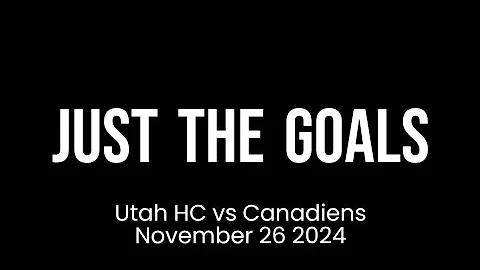 Just the Goals | Utah Hockey Club vs Canadiens NHL Highlights November 26 2024