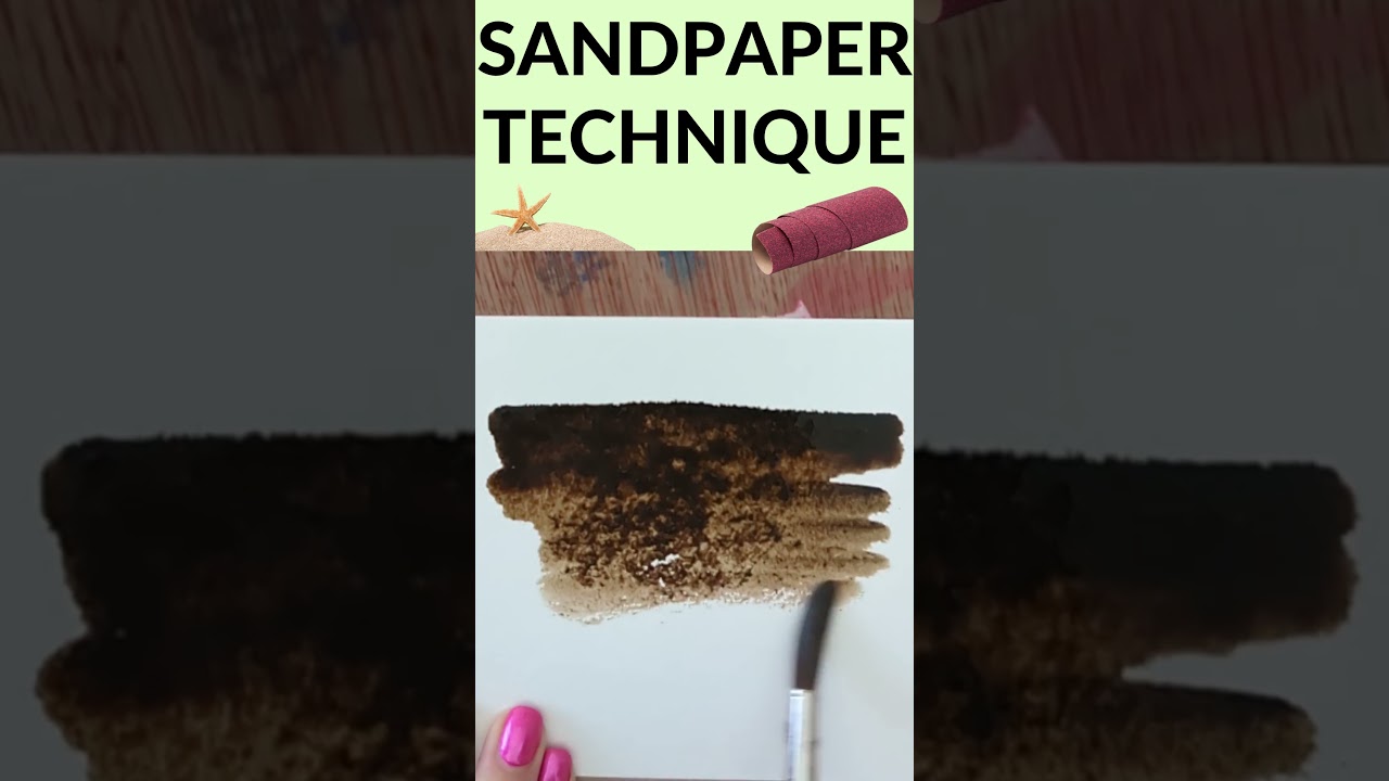 Fun Watercolor Sandpaper Technique for Texture! 