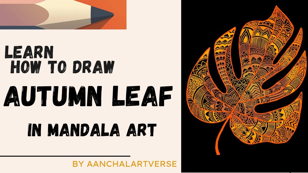 Colourful Digital Mandala drawing ||Digital Mandala Art of Autumn leaf ||