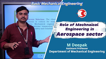Lecture:06| Role of Mechanical Engineering in Aerospace Sector | Basic Mechanical Engineering