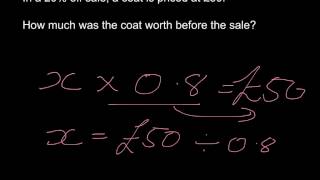 Reverse Percentages