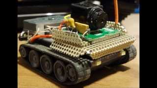 Mini bluetooth tracked robot with camera