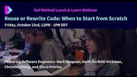Reuse or Rewrite Code: When to Start from Scratch
