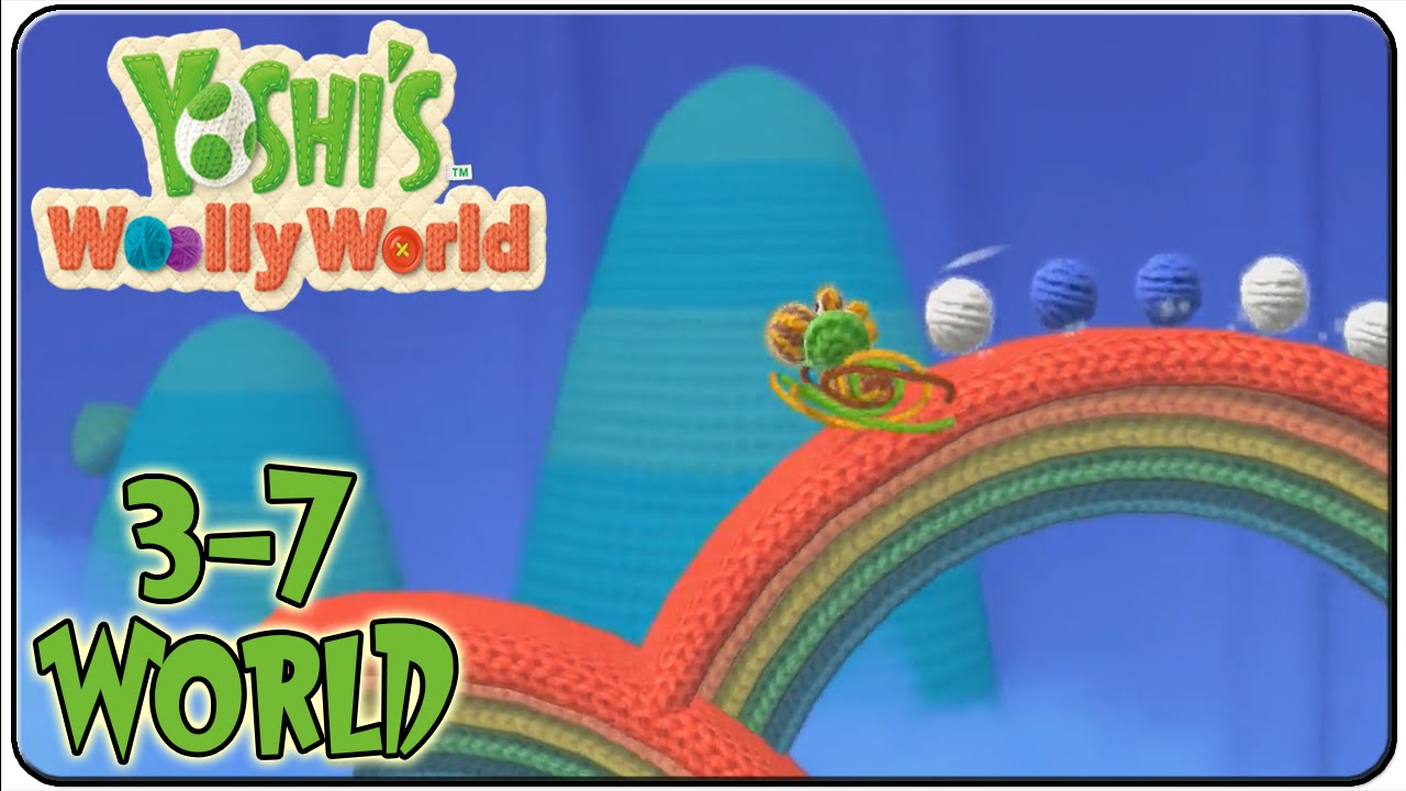 Yoshi's Woolly World 100% Walkthrough World 3-7 Fanciful Fluff and Feathers - YouTube