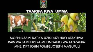 RAIS DKT. JOHN MAGUFULI KUZINDUA PROGRAMU YA KUENDELEZA KILIMO AWAMU YA PILI
